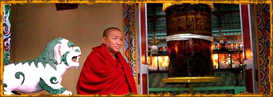 Buddhist Monk at a Monastery